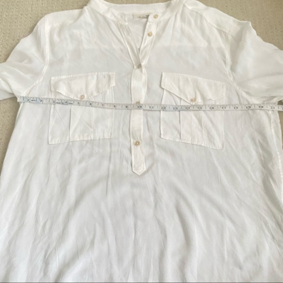 WILFRED FREE White Button Up Shirt Flowy Blouse - Picture 6 of 8